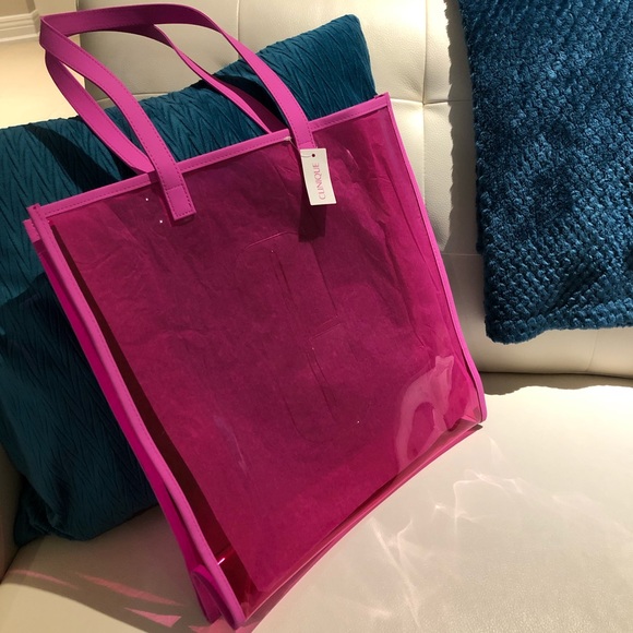 CLINIQUE Pink Transparent Tote Bag - Picture 3 of 8